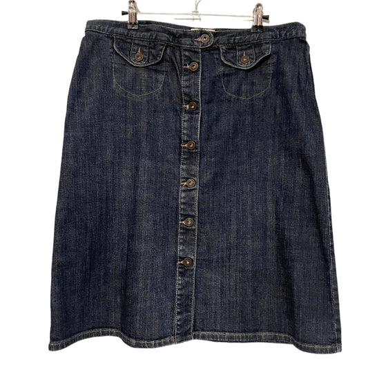 Denim Skirt Mid Length Jag Jeans Dark Blue. Size 16