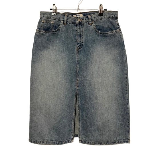 Denim Skirt Mid Length Old Navy Straight Light Blue Size 12