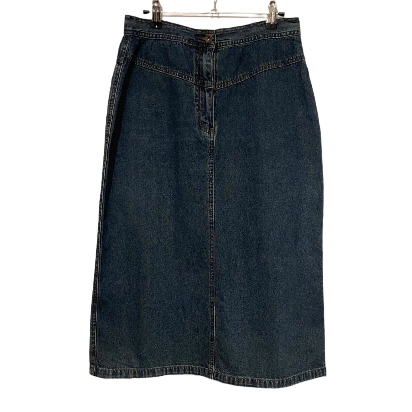 Denim Skirt Maxi Harry Potter Straight Blue Size 12 Vintage Style