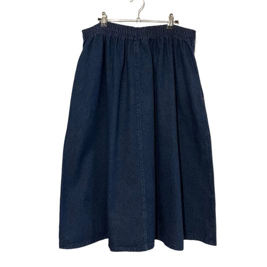 Denim Skirt Mid Length Jordache Elasticated Blue. Size 16