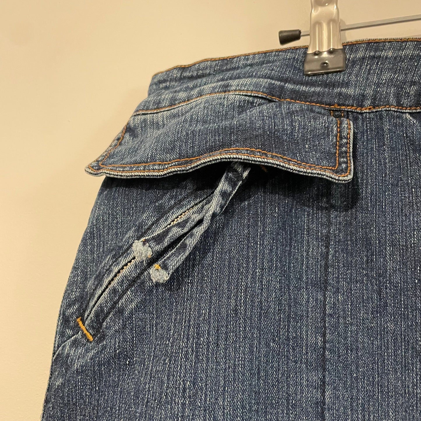 Denim Skirt Mid Length Venezia Straight 100% Cotton Size 16-18