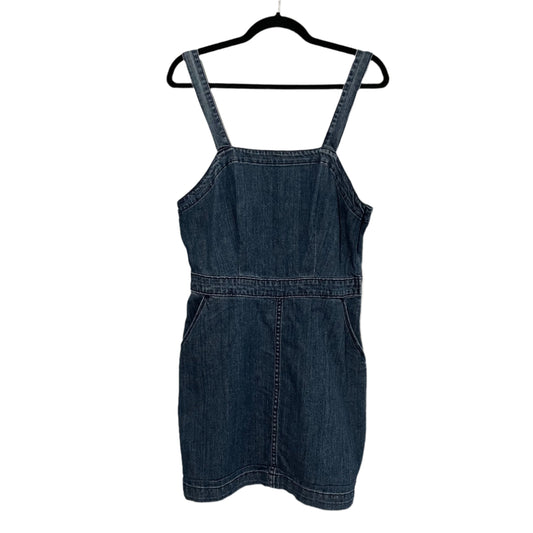 Denim Pinafore Dress Universal Threads Dark Blue Vintage Style