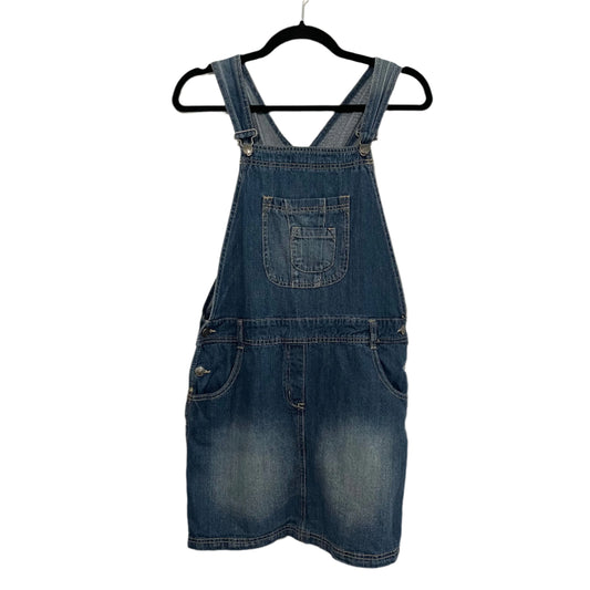 Denim Pinafore Dungaree Dress Yigga Mid Blue for Retro Style