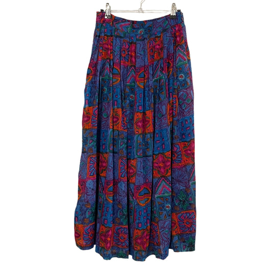 Skirt Vintage Dorothy Perkins Abstract Pattern Blue and Pink
