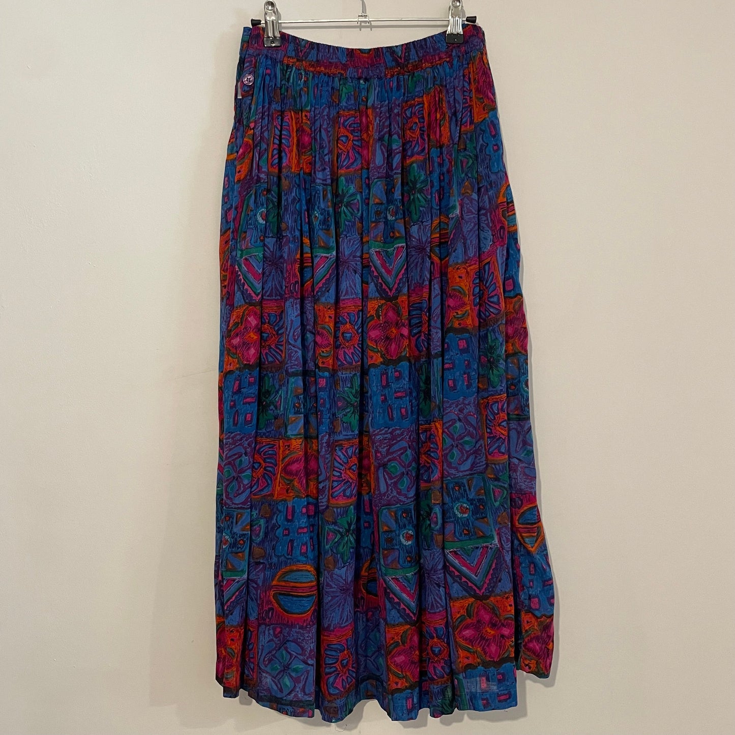 Skirt Vintage Dorothy Perkins Abstract Pattern Blue and Pink