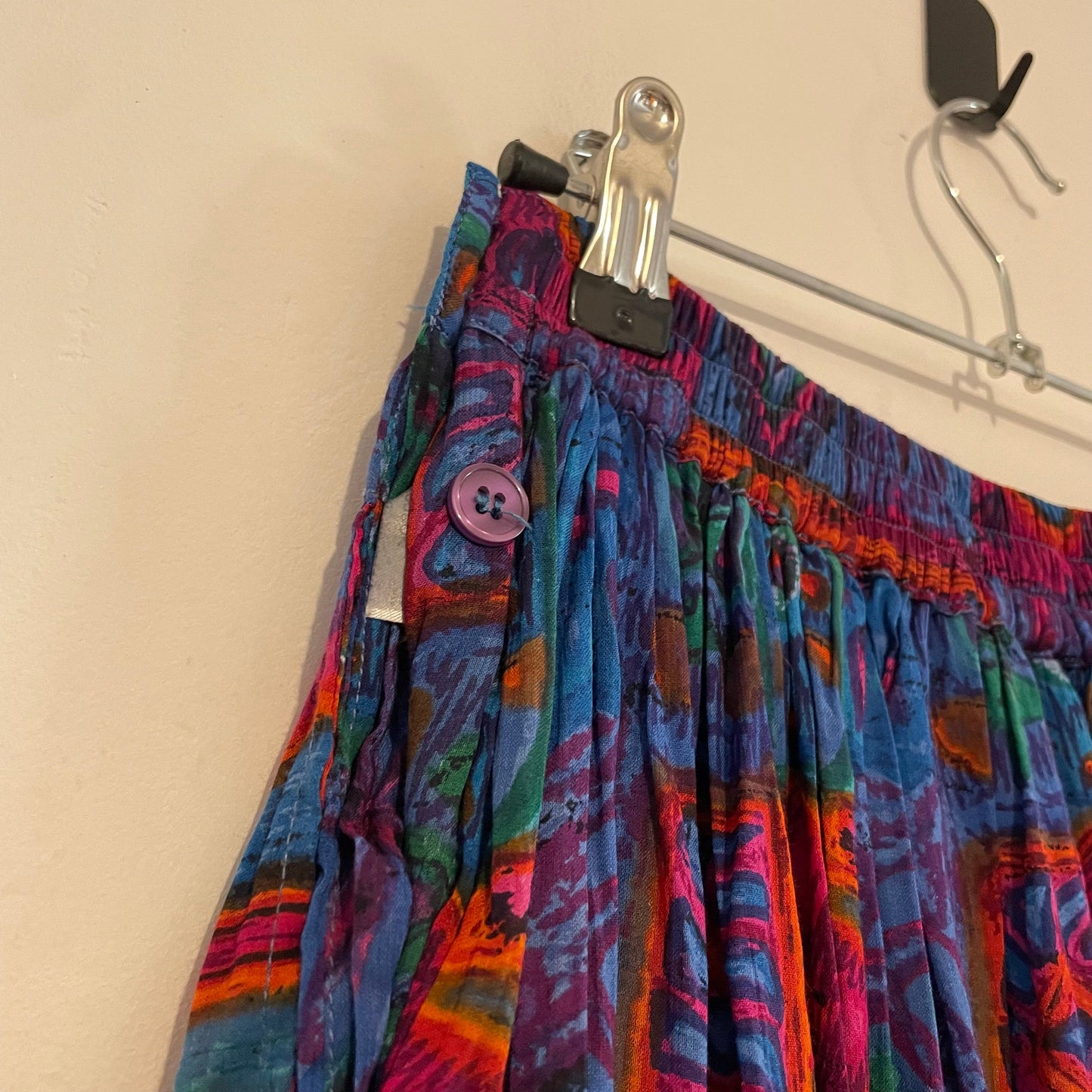 Skirt Vintage Dorothy Perkins Abstract Pattern Blue and Pink