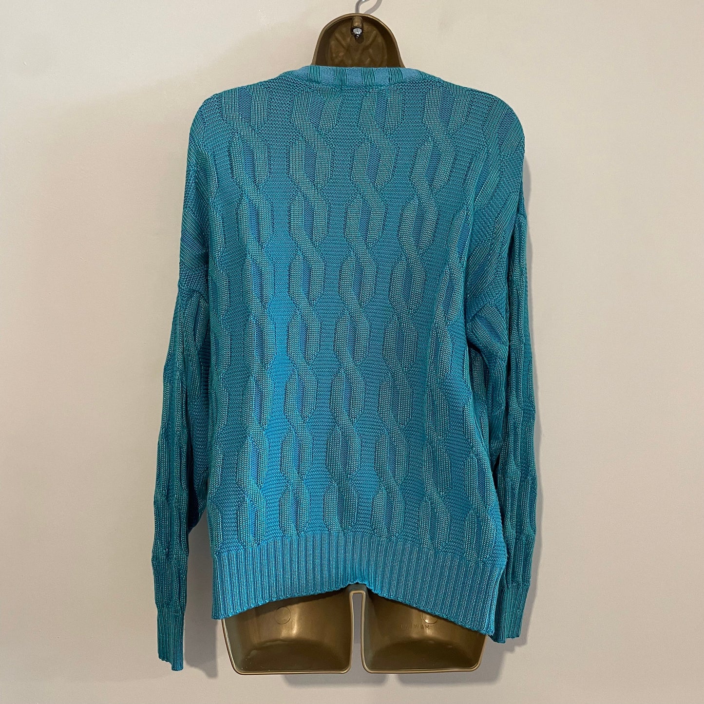 Jumper Vintage St Michael Blue & Turquoise Patterned Knitted Knitwear