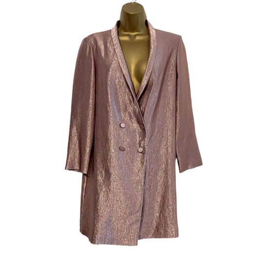 Vintage Topshop Pink Metallic Double Breasted Blazer Jacket
