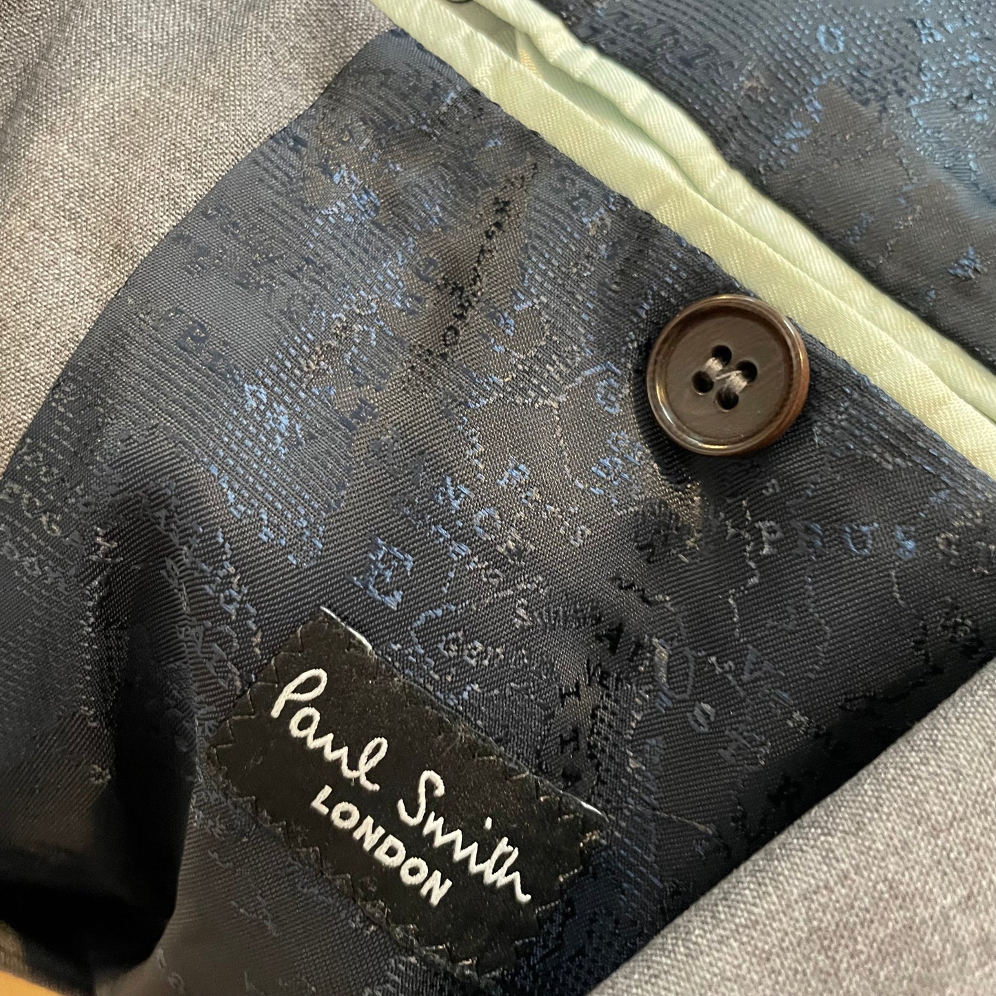 Blazer Jacket Vintage Paul Smith London Grey Unisex Suit