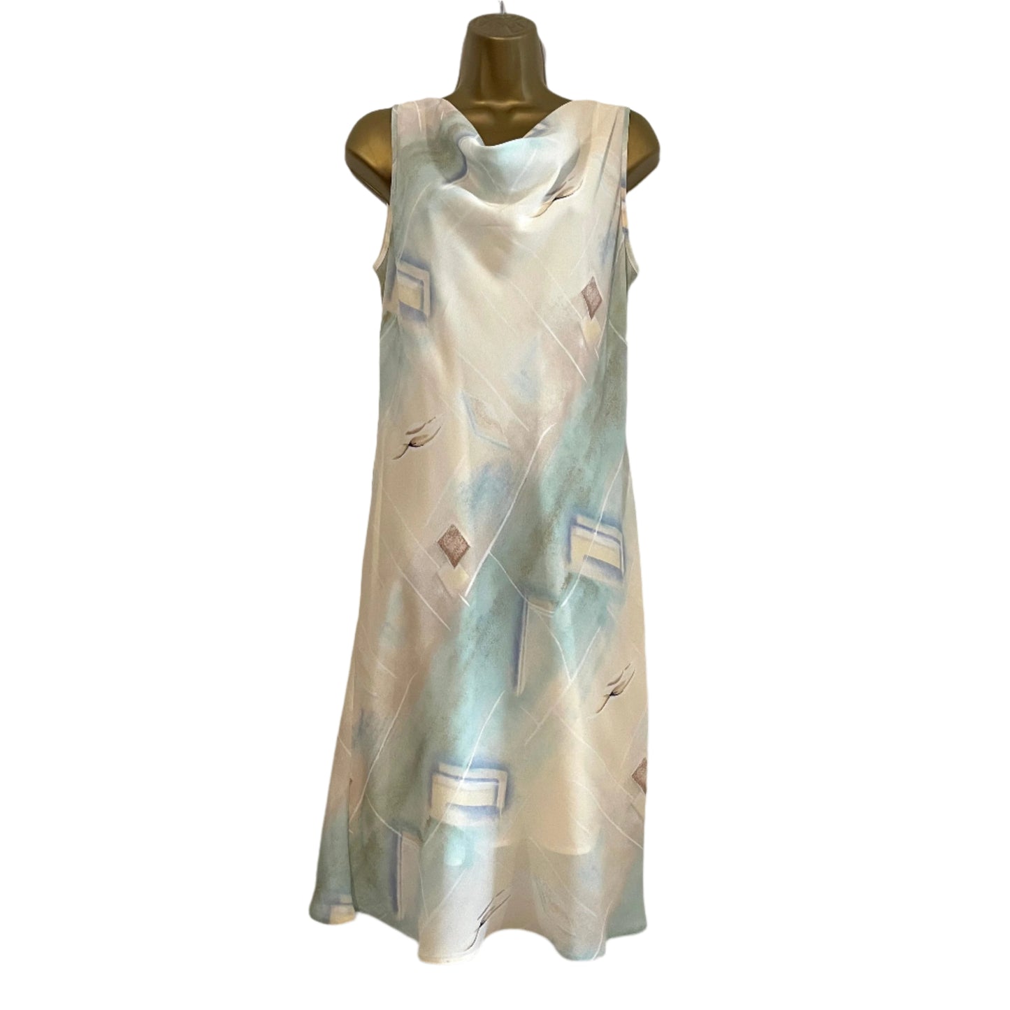 Vintage Fosby Pastel 90s Midi Cowl Dress for Wedding Guests