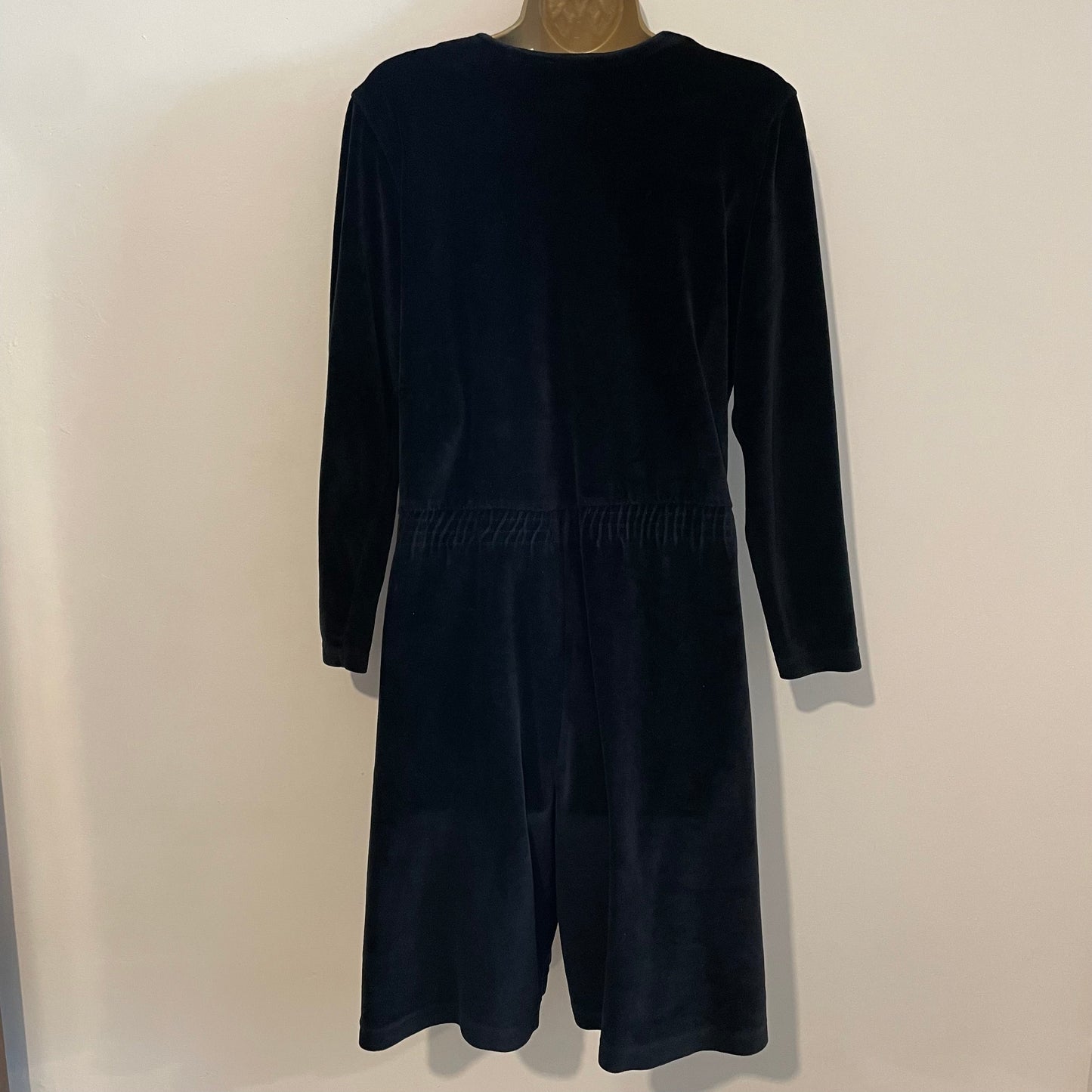 Vintage Liz Claiborne Black Velvet Long Sleeve Playsuit