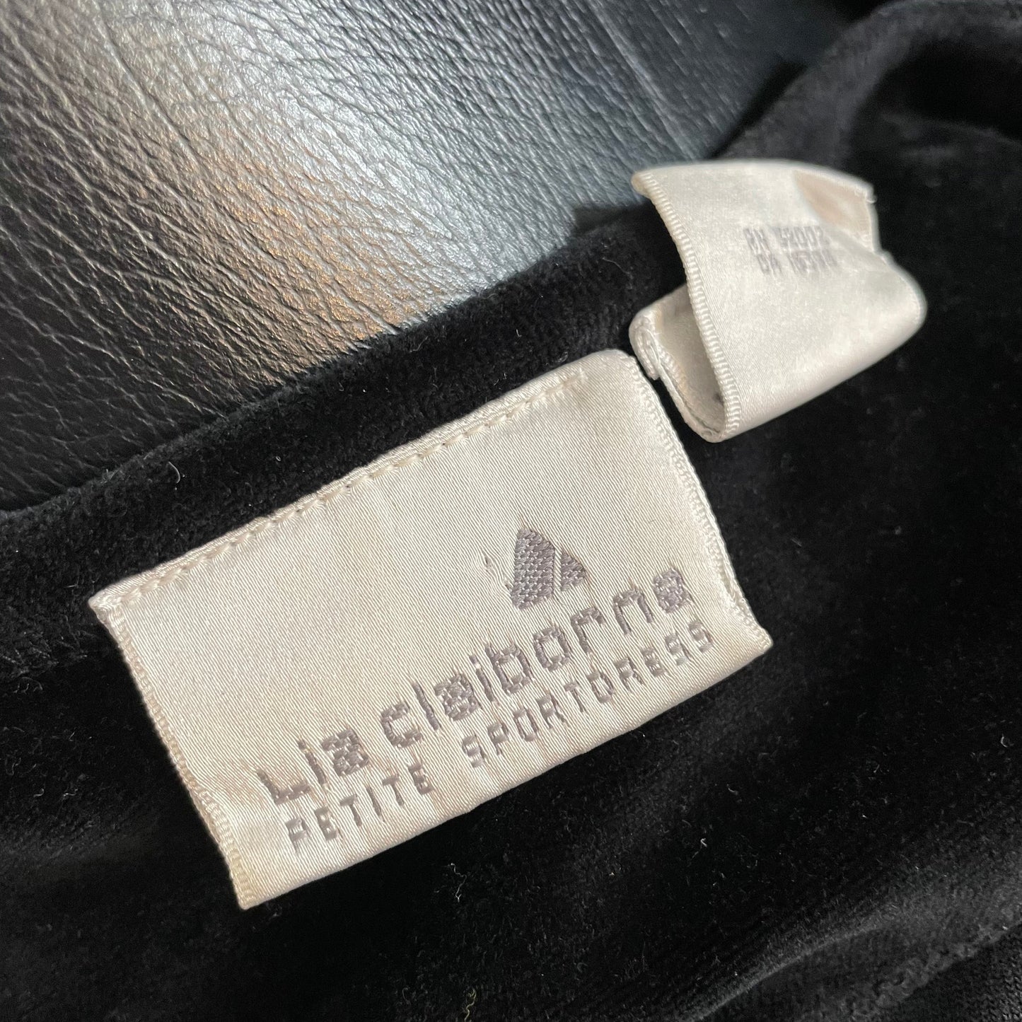 Vintage Liz Claiborne Black Velvet Long Sleeve Playsuit