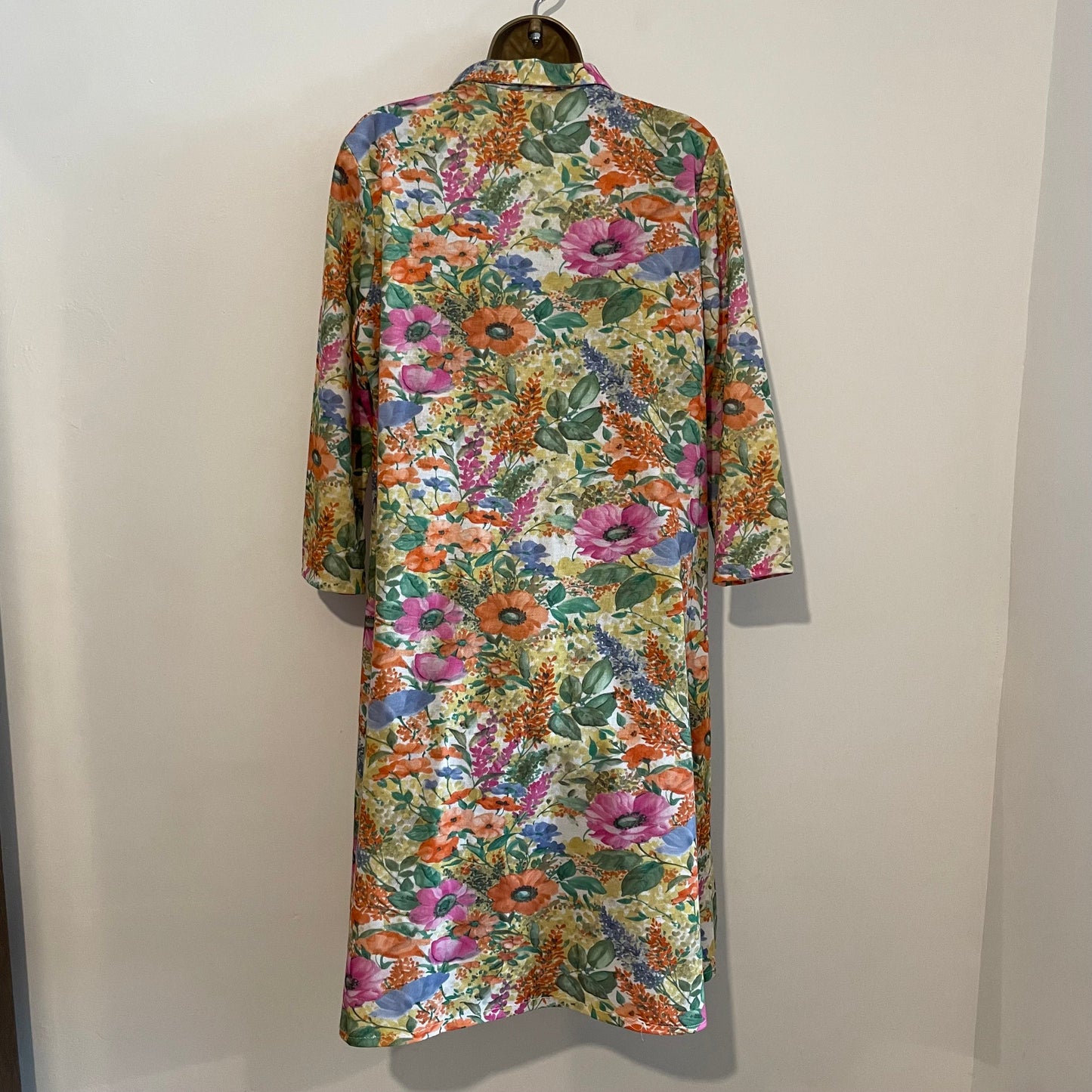 Vintage Deenie Dress 100% Polyester Multicoloured Floral Maxi