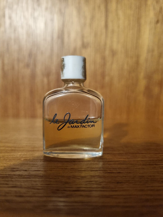 Vintage Le Jardin Maxfactor Eau De Toilette Mini 5ml. 1/2 Full, Damaged Lid, Worn.