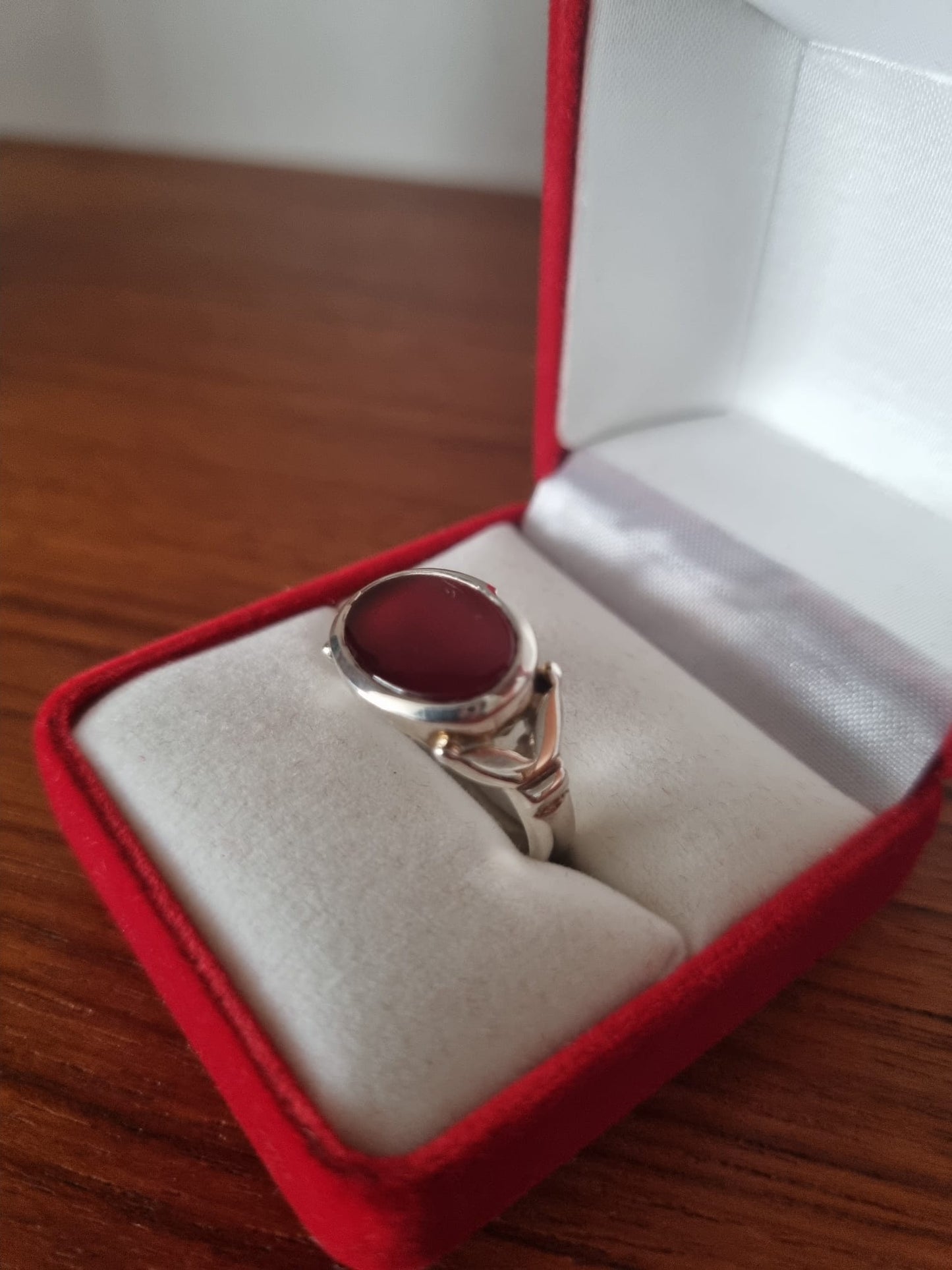 Antique Vintage Carnelian Turkish signet ring SEZGIN