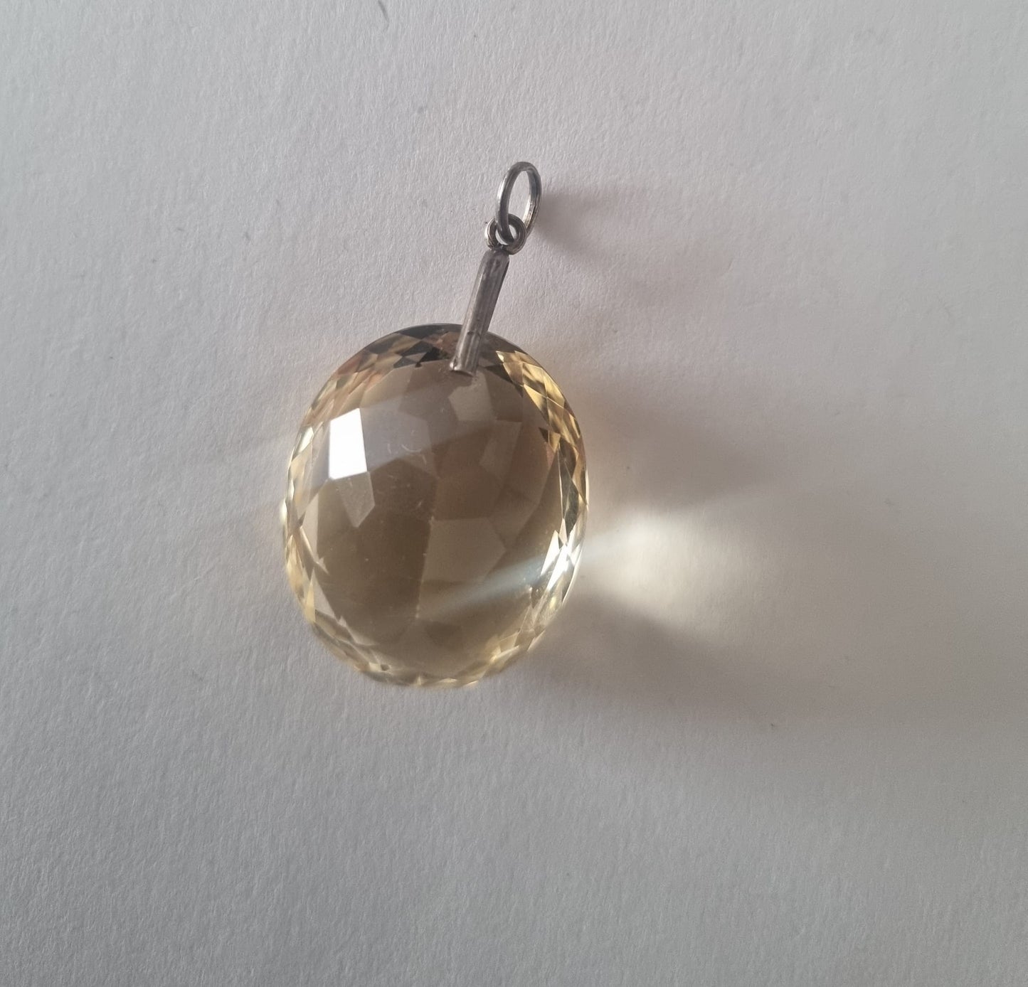 Antique Vintage Citrine Orb Pendant