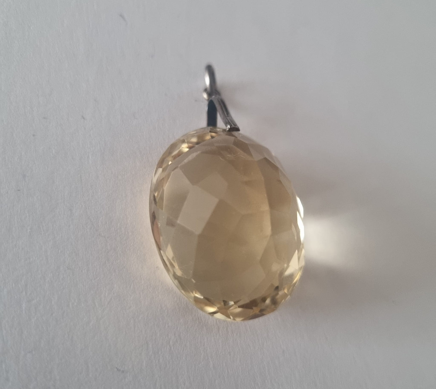 Antique Vintage Citrine Orb Pendant