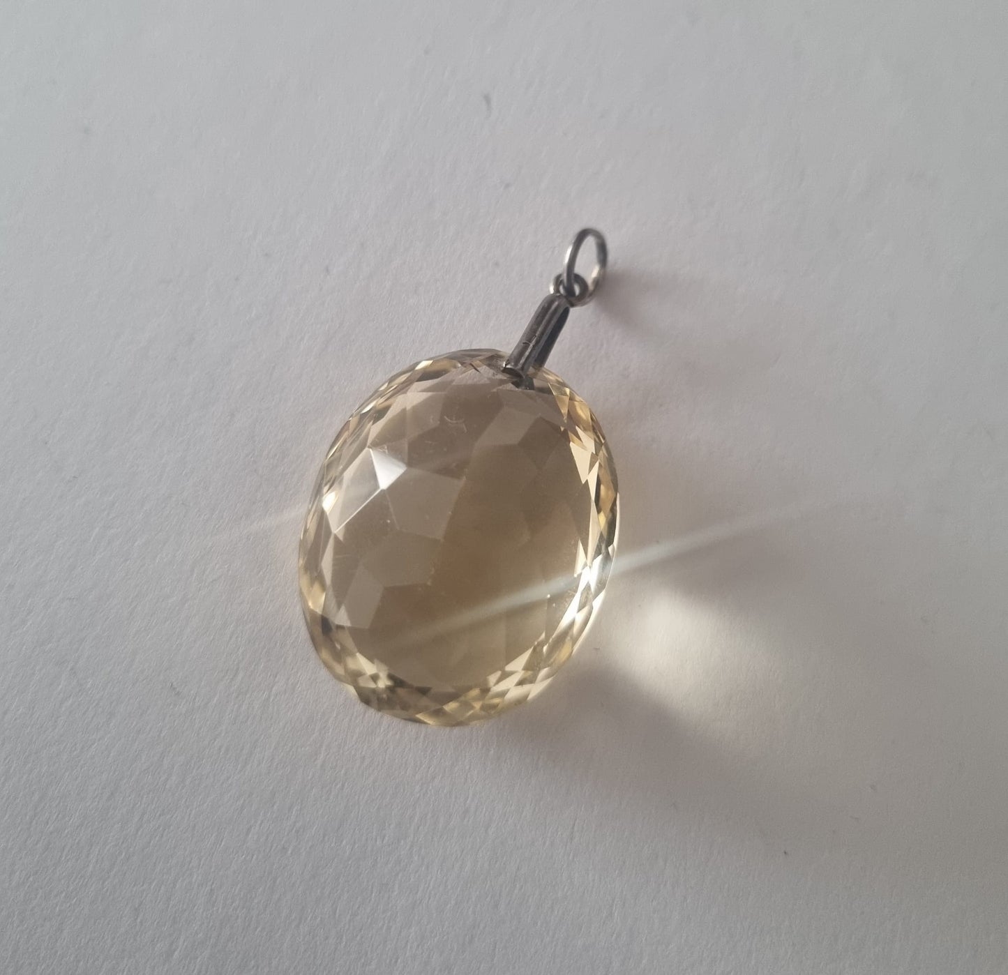 Antique Vintage Citrine Orb Pendant