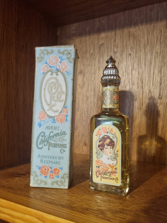 Vintage Avon California Perfume. Anniversary Keepsake. Full. In Box.