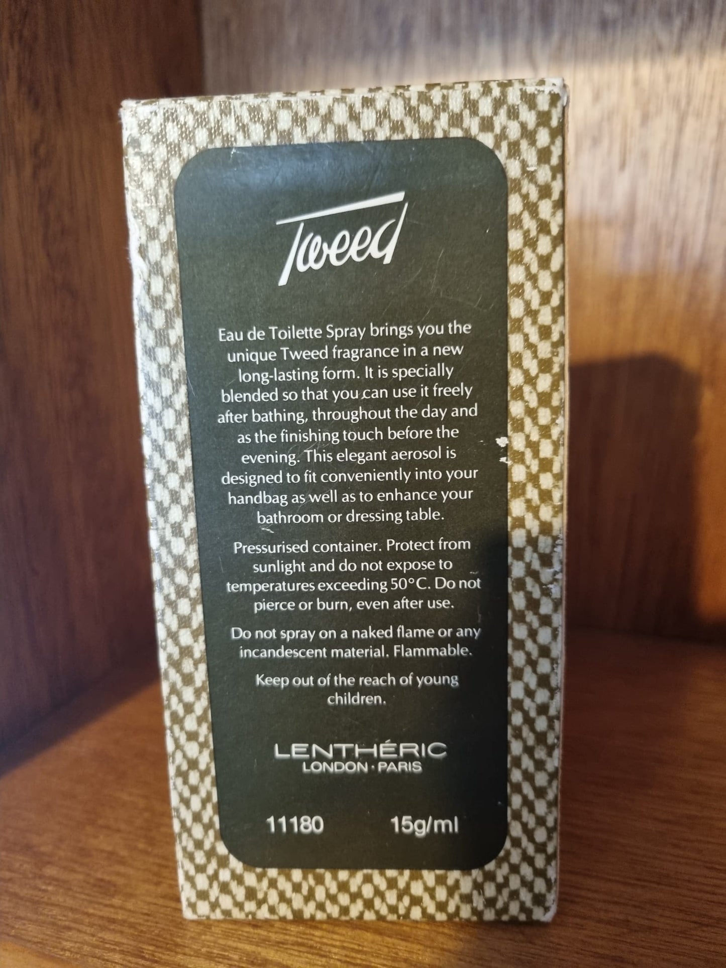 Vintage Tweed Eau De Toilette 15ml Sealed. Full. Lentheric