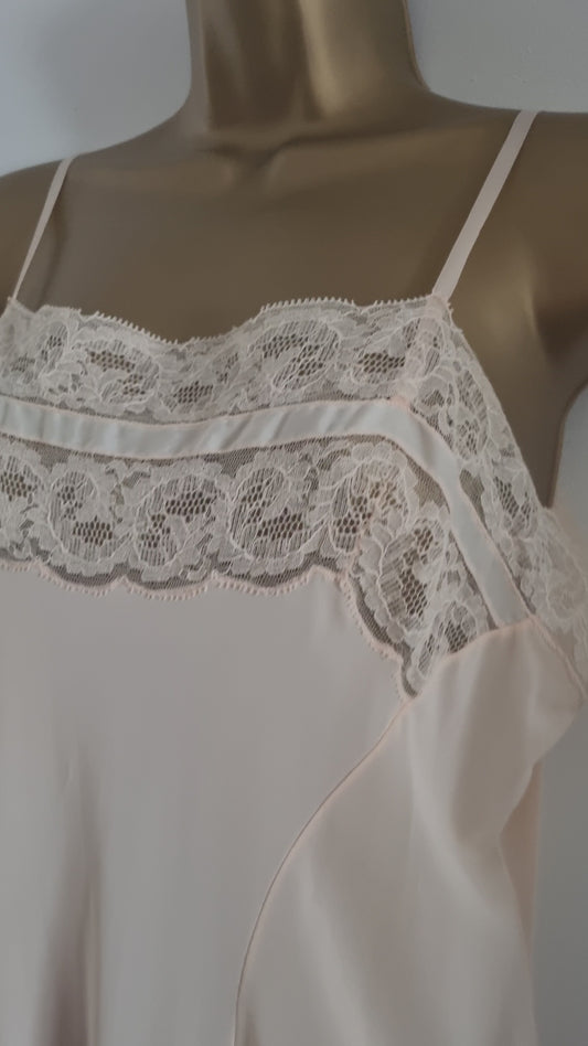 Vintage Schiesser Aus Perlon Pink Slip Dress for Elegant Nights