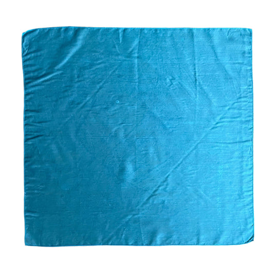 The Bright Blue One Vintage Scarf Handmade Unique Design