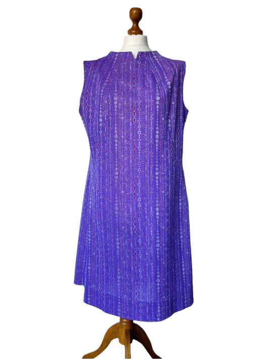 Vintage Handmade Purple, Pink and Silver Sparkly Dress
