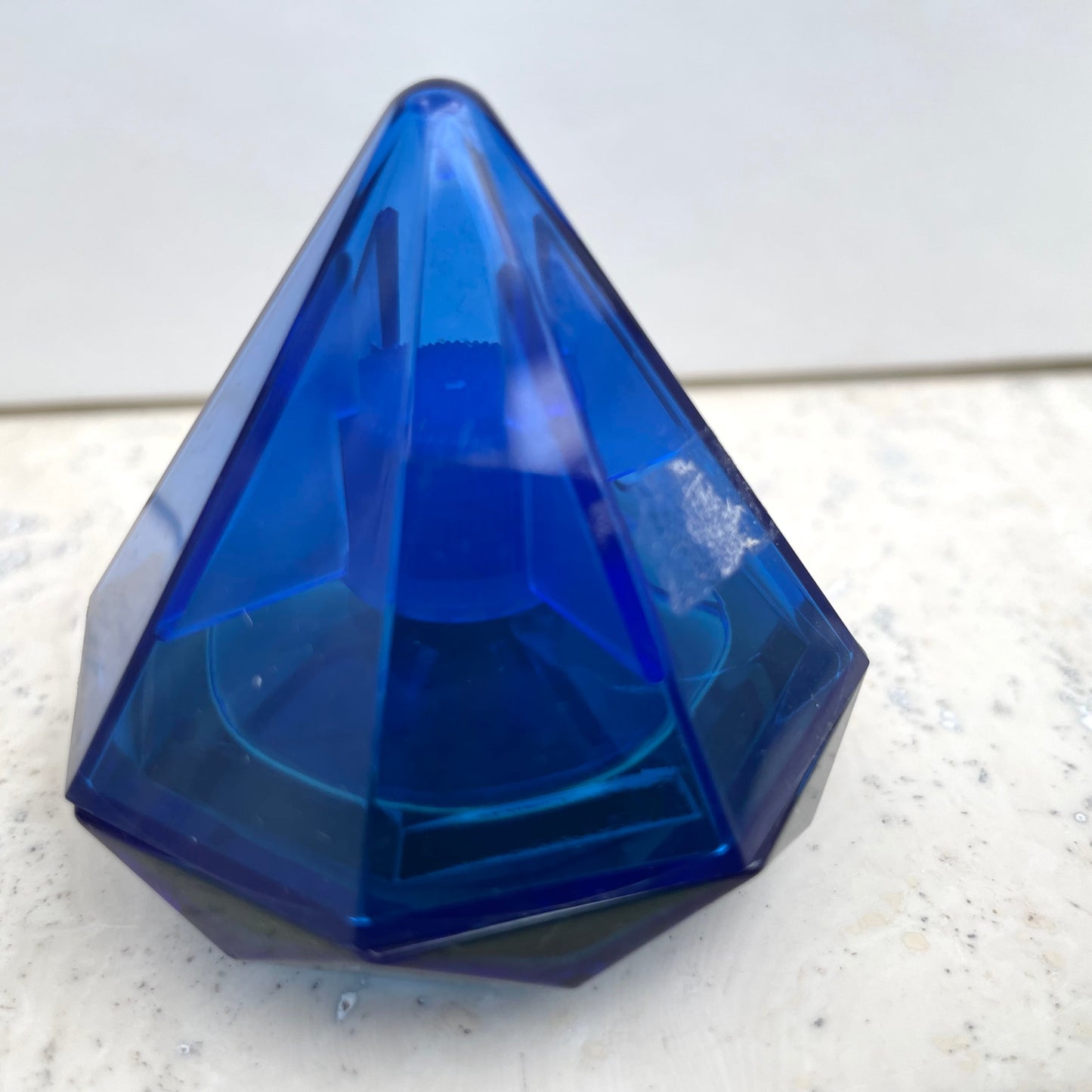 Vintage Avon Occur! Eau De Toilette. G2177. 15ml Blue Perfume Bottle. Crystal Shape.