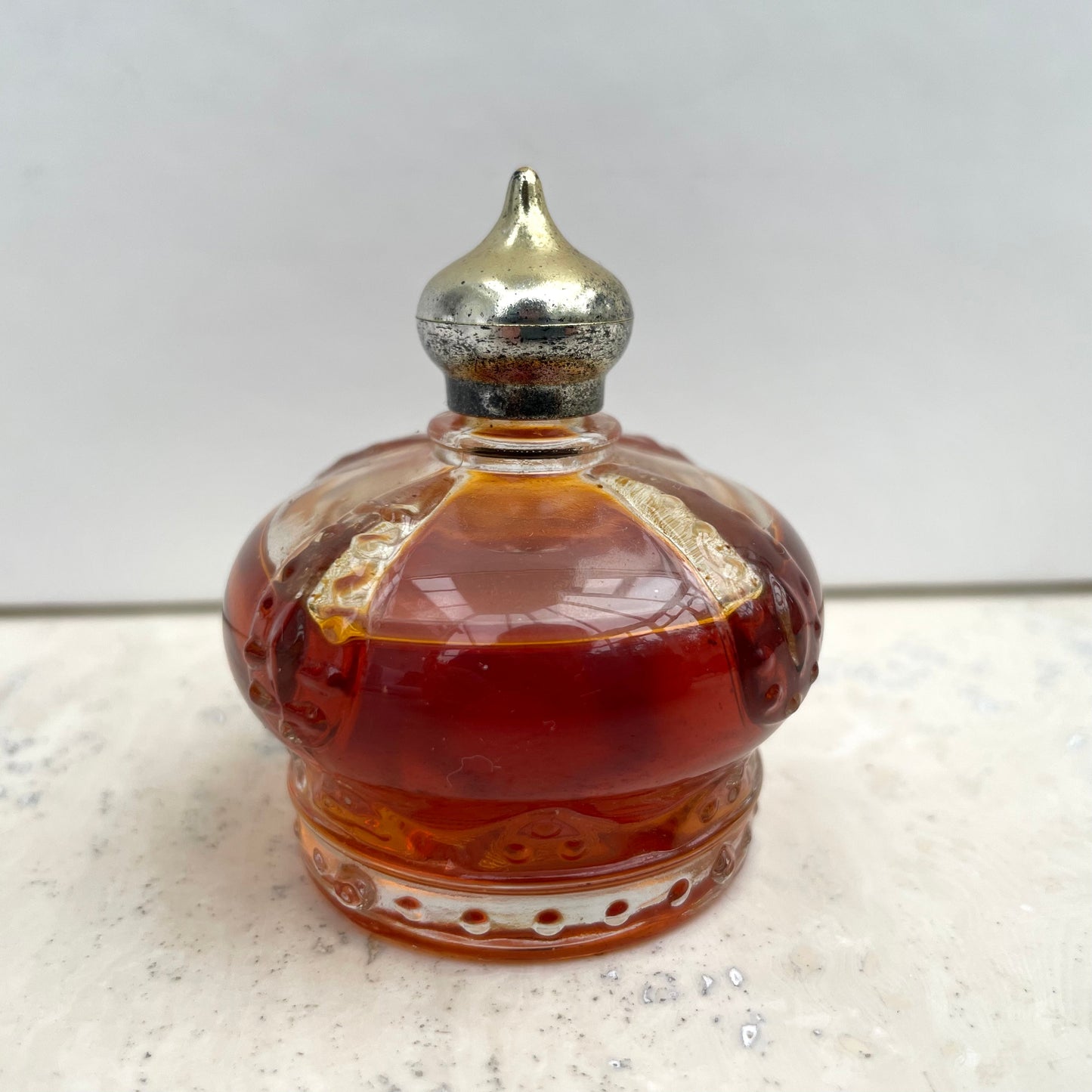 Vintage Avon Commemoration Crown Royale Eau De Cologne Perfume Bottle. 80% Full