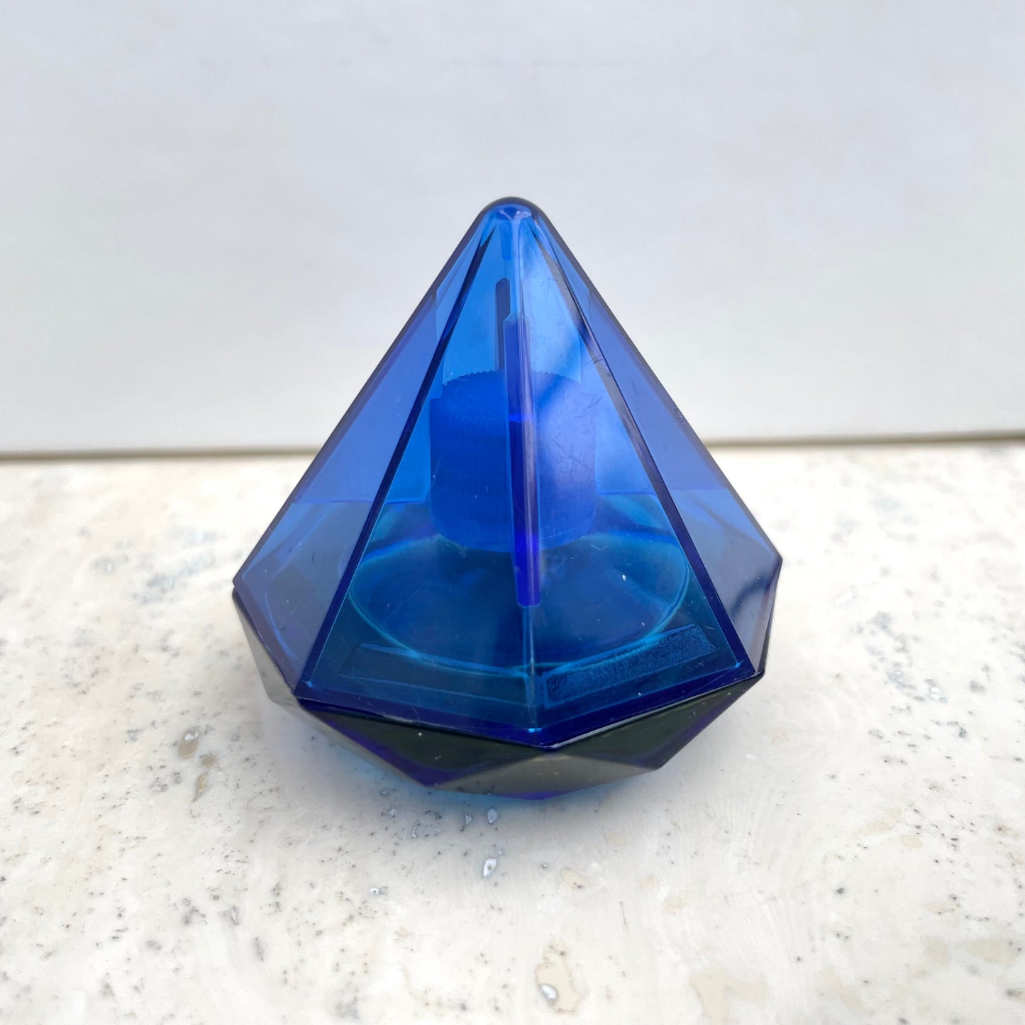 Vintage Avon Occur! Eau De Toilette. G2177. 15ml Blue Perfume Bottle. Crystal Shape.