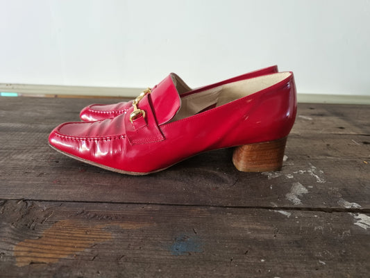 Roberto Vianni Patent Red Loafers (UK 6.5, EU 39, US 8.5)