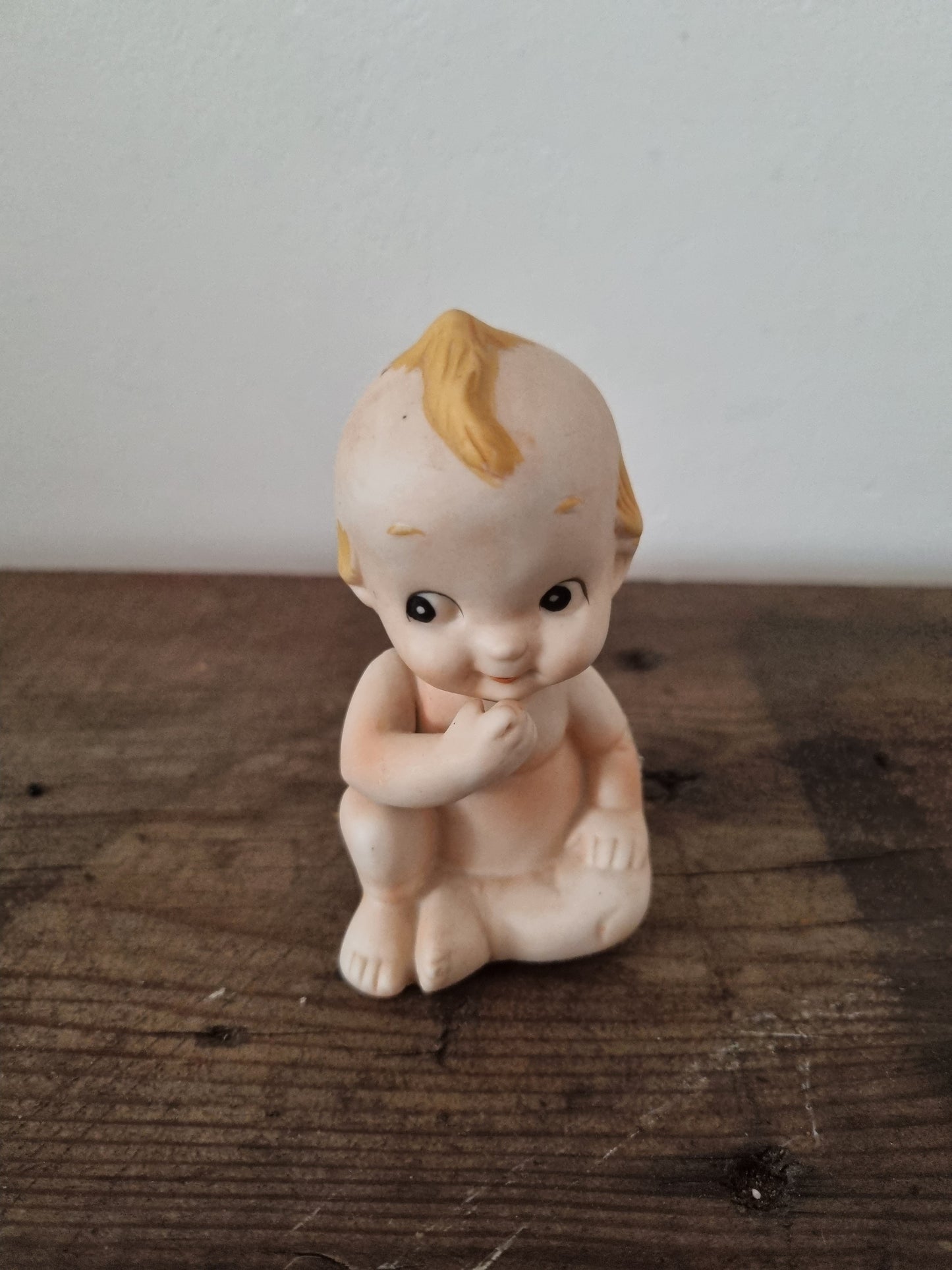 Vintage Lefton Kewpie Baby Bisque Porcelain Figurine