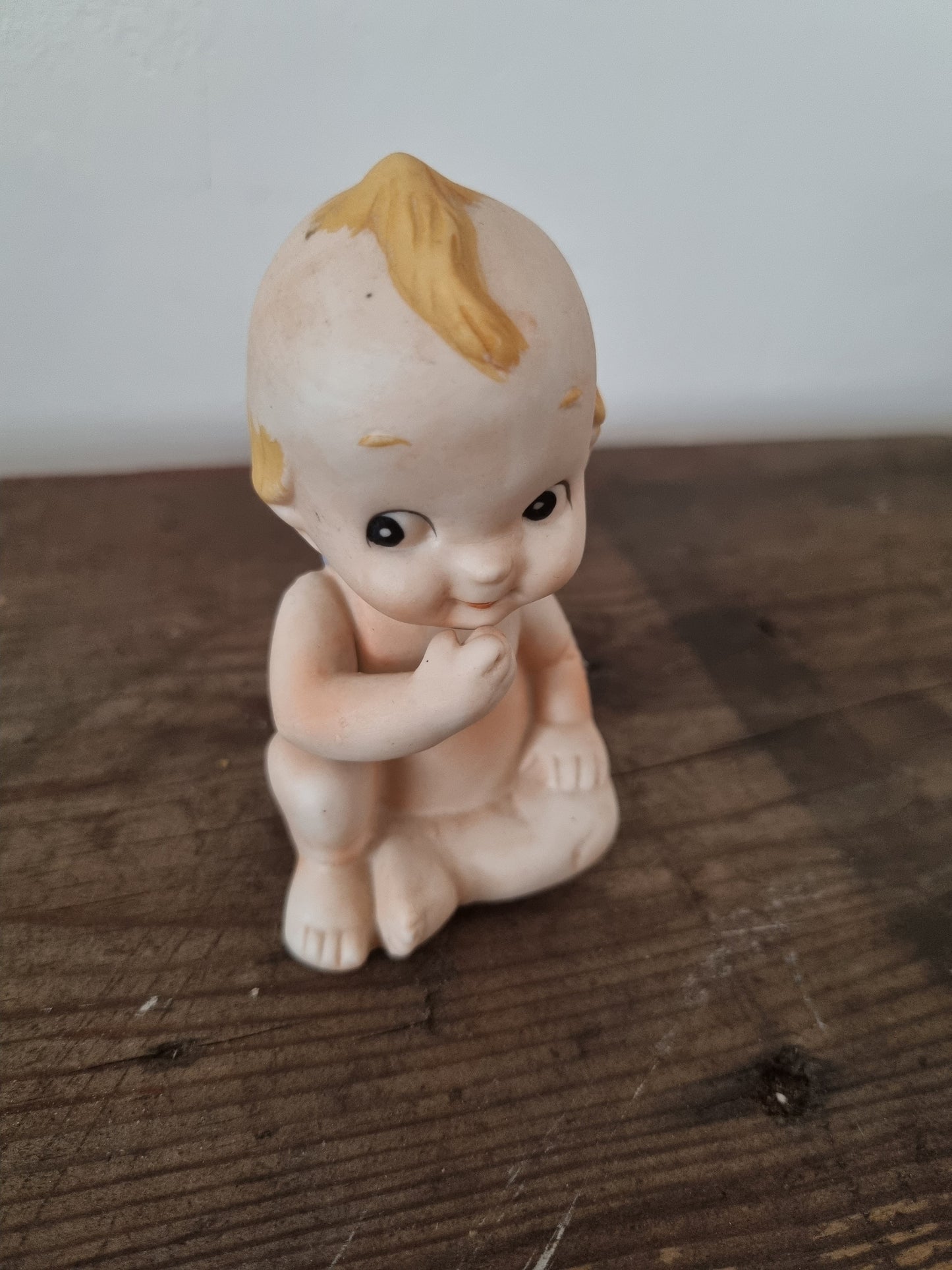 Vintage Lefton Kewpie Baby Bisque Porcelain Figurine