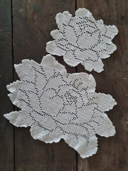 Unusual Rose Shaped Doilies