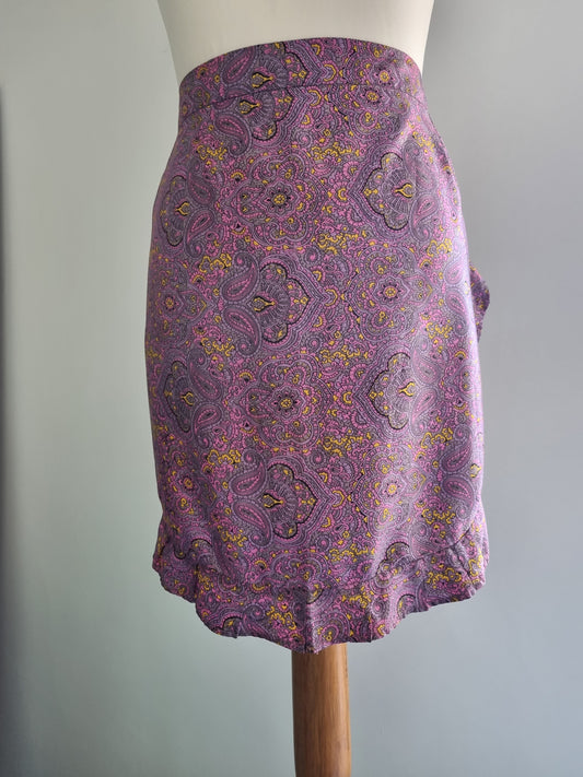 Vintage Handmade Purple Vintage Paisley Half Apron