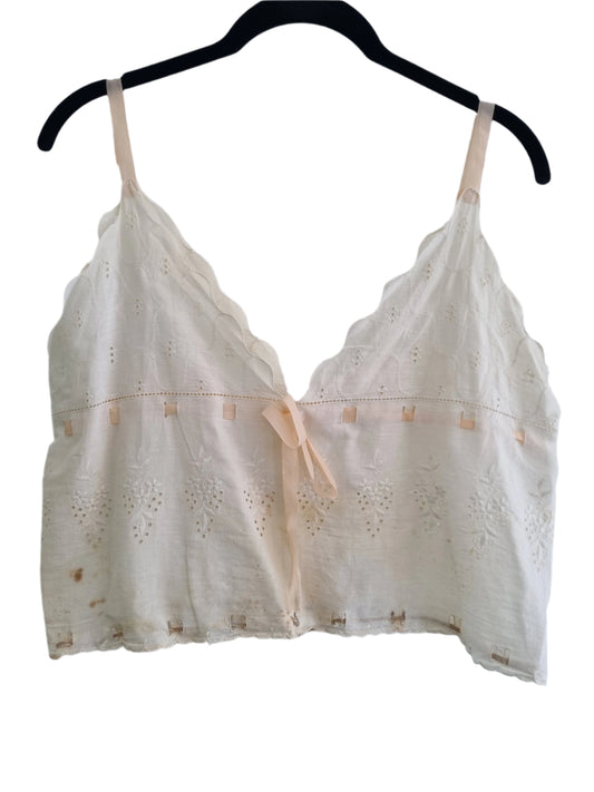 Vintage Cotton White Camisole  (UK10-12)