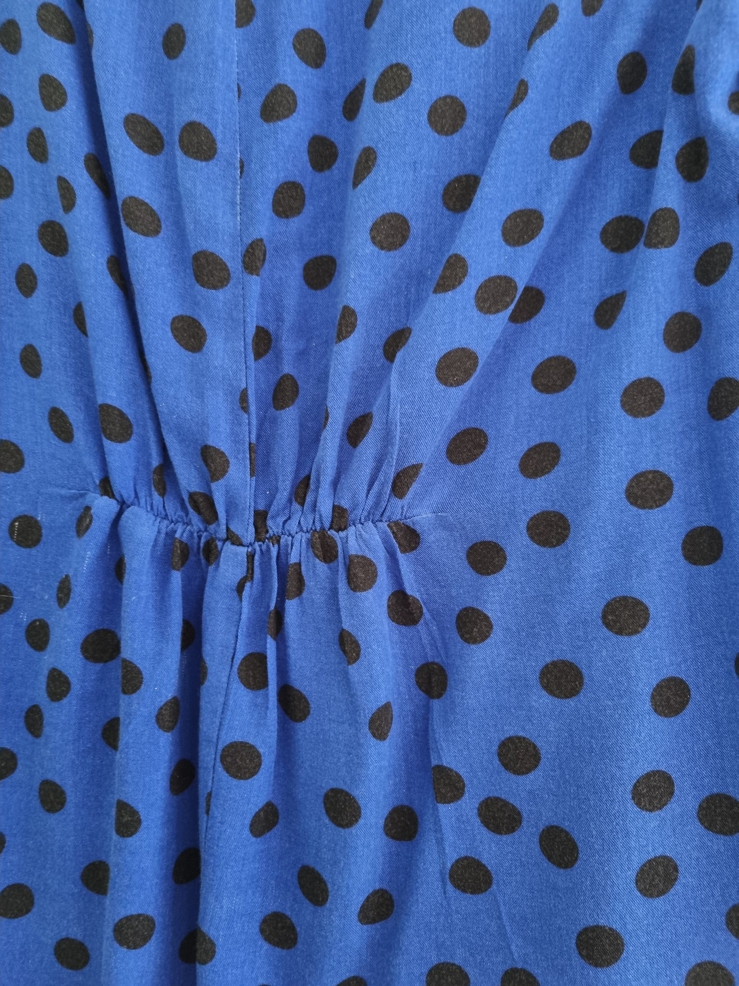 Preloved Blue Polka Dot T-Shirt (UK12)