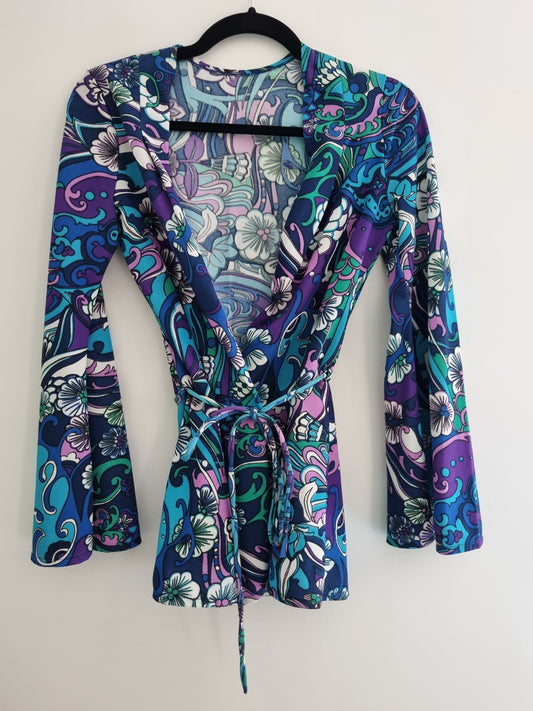 Slix Rego Psychadelic Wrap Top (UK12-14)