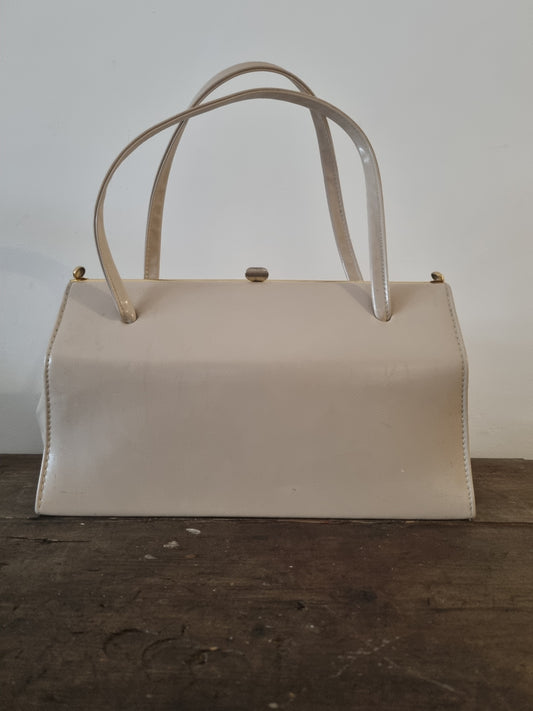 Vintage Cream Styled For Boots Top Handle Bag