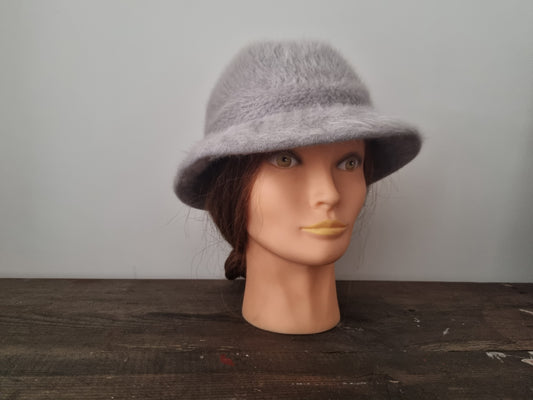 Vintage Kangol Design Furgora Grey Bucket Hat for Stylish Outings