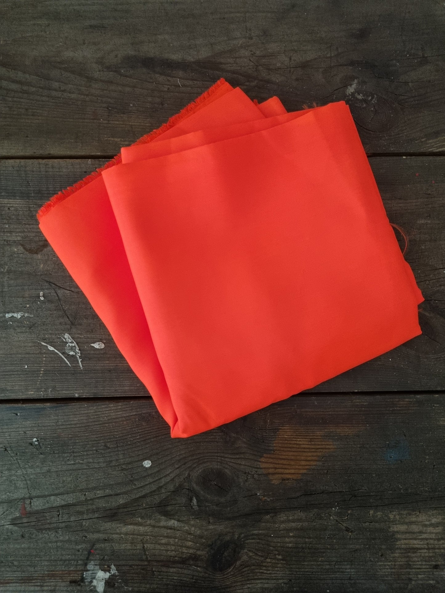 Vintage Neon Orange Nylon Remnant Fabric (1.57x1.57m)