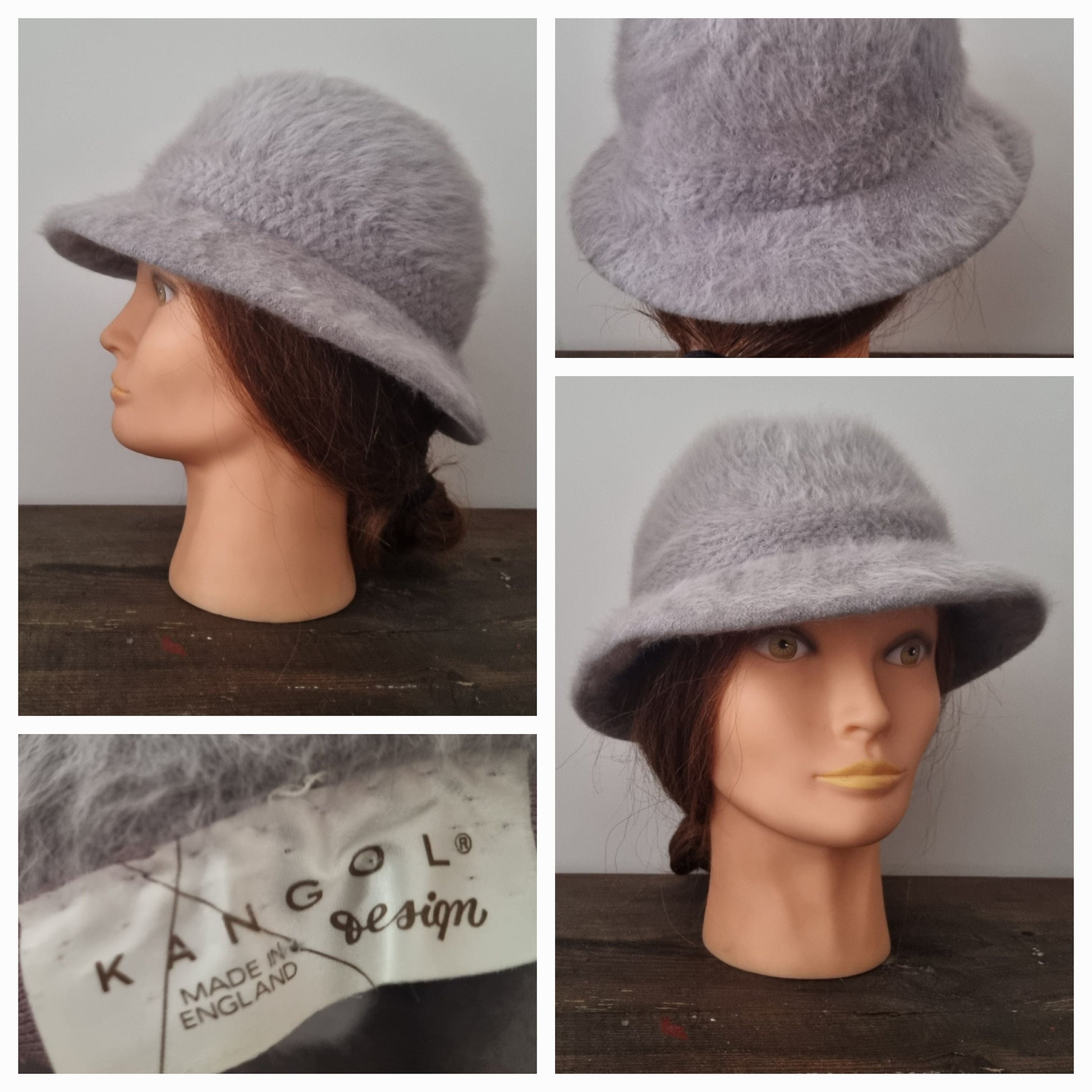 Vintage Kangol Design Furgora Grey Bucket Hat. – Vintage