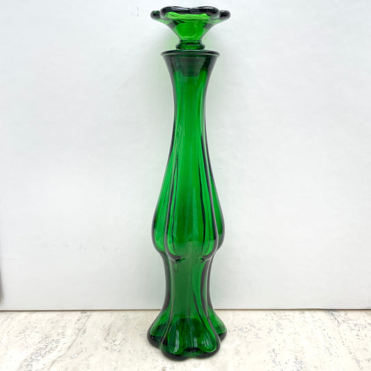 Vintage Avon Emerald Green Charisma Eau de Cologne Bottle Empty