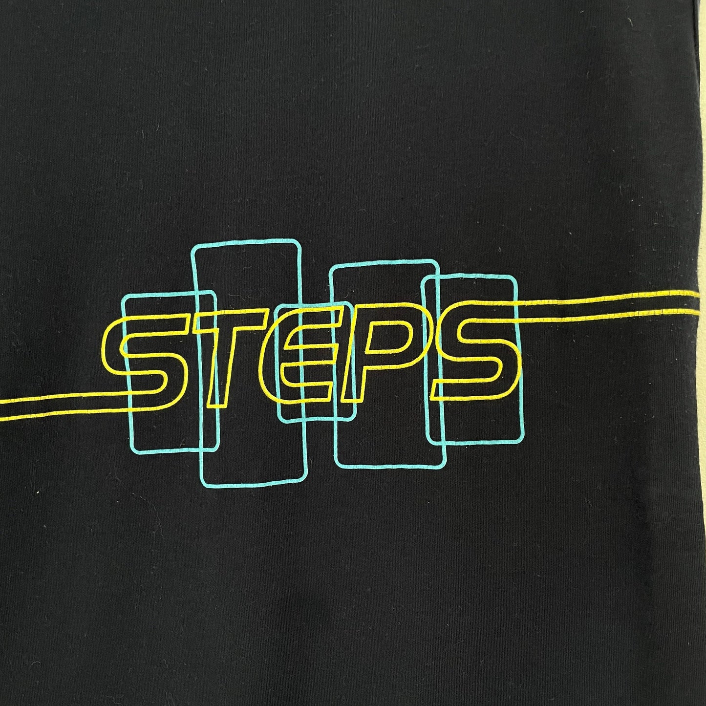 Vintage Small Navy Blue Steps Band Unisex 90s Vest Top