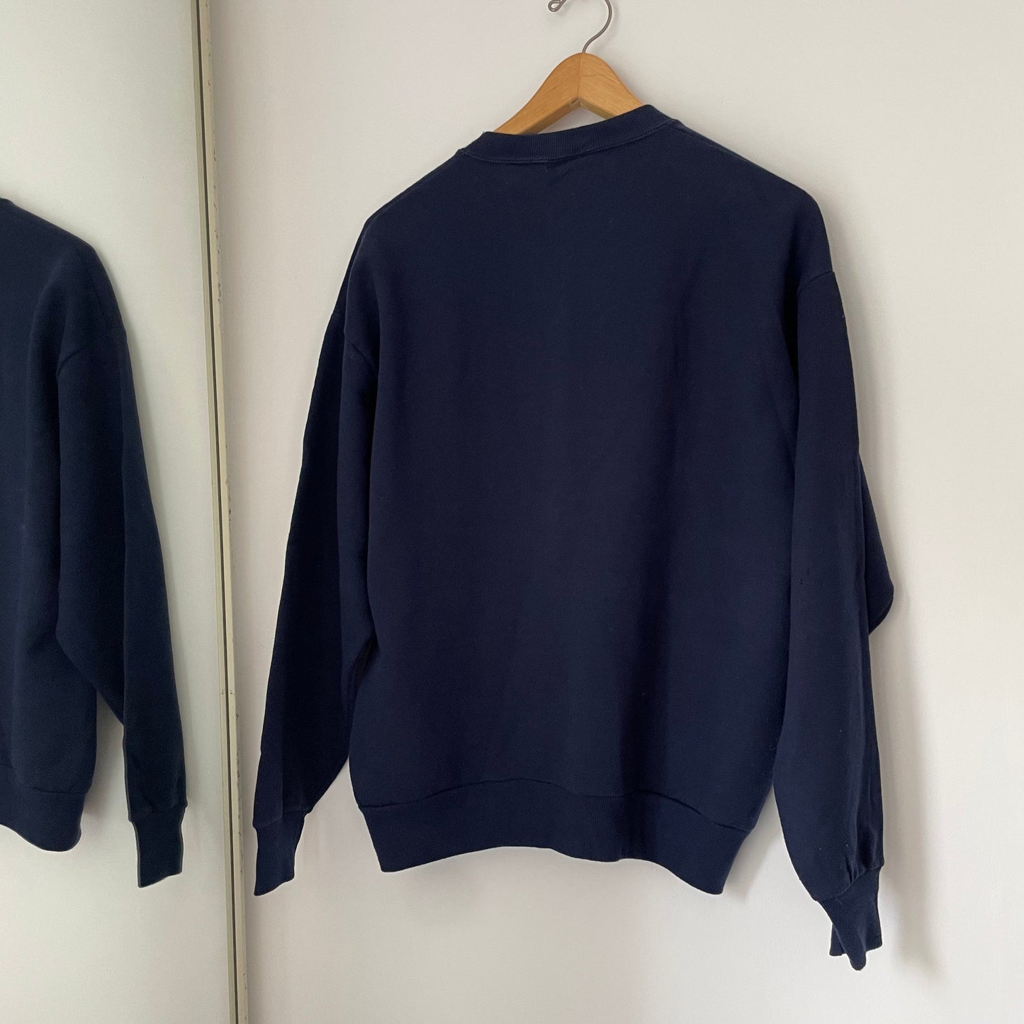 Vintage Jerzees Activewear Navy Blue Cowgirl Embroidered Sweatshirt