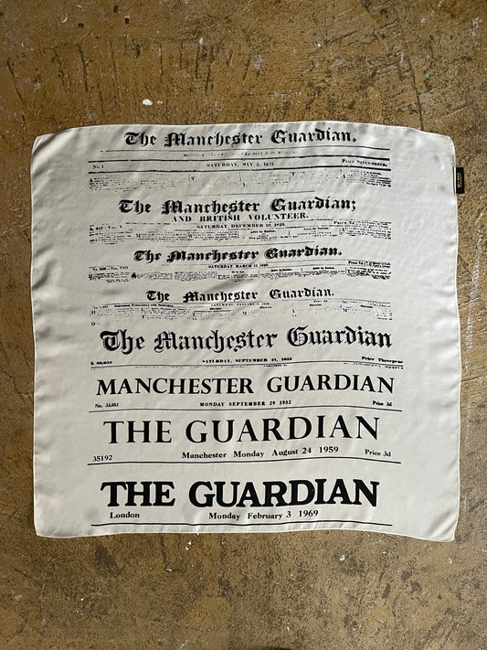 All Silk The Manchester Guardian Vintage Scarf Made in England