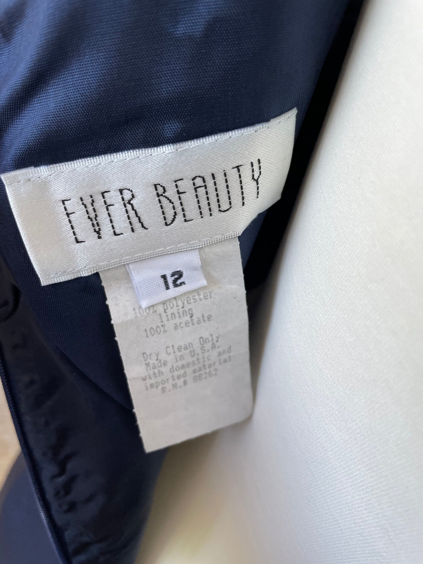 Vintage Ever Beauty Sleek Navy Blue Sleeveless Pencil Dress. Made in the U.S.A