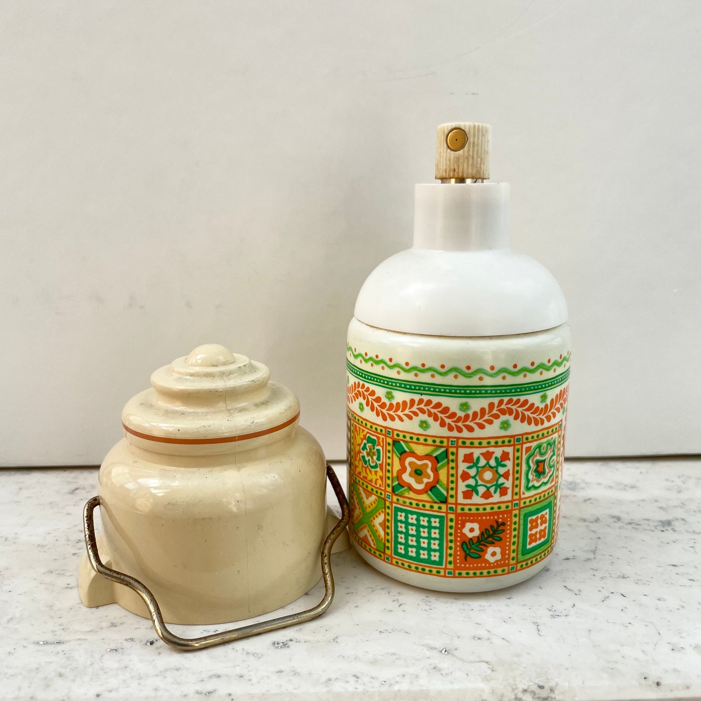 Vintage Avon 70s Patchwork Cologne Mist Flask Design Bottle 3oz