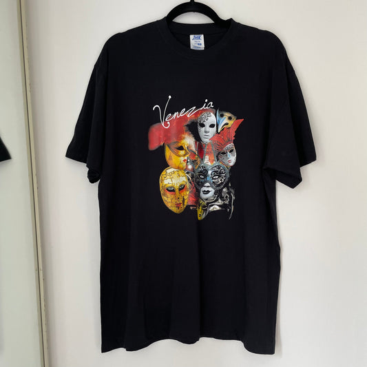 XL Vintage Venetian Mask Black Venice Souvenir T-Shirt Unisex