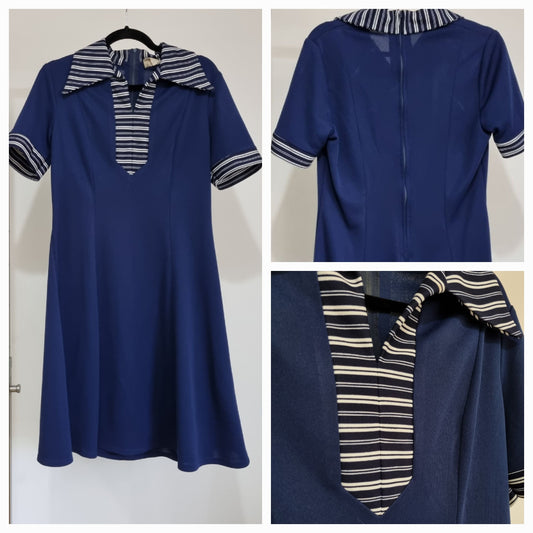 Vintage Navy Dress (UK8-10)